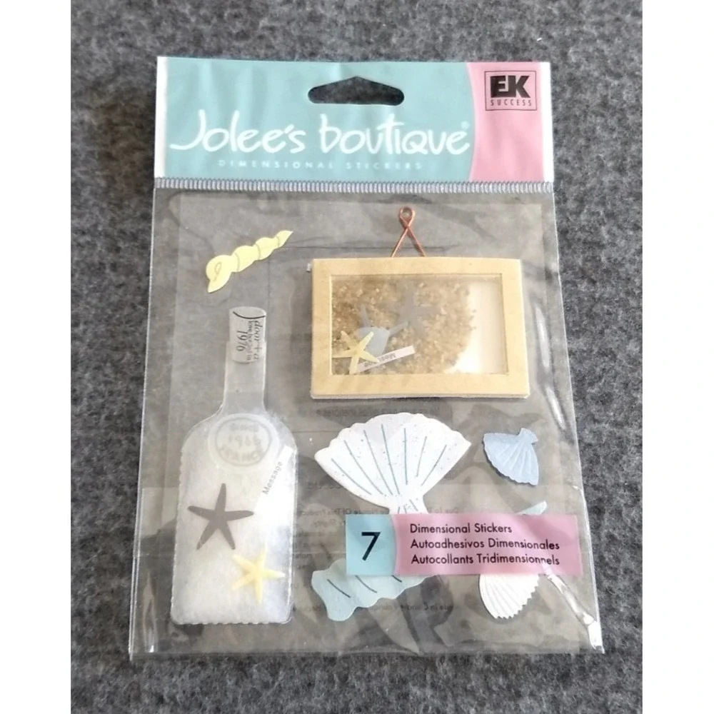 Jolee's Boutique Scrapbooking Dimensional Stickers‎ Beach & Shore Lot of 3 NEW